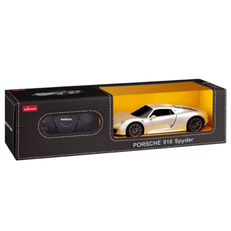 Hõbedane kaugjuhitav Porsche 918 Spyder 1:24