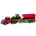 Haagise tulede ja punase heliga veoauto traktor