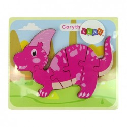 Puidust pusle dinosaurus Corythosaurus Pink...