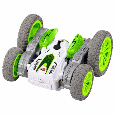 Roheline kaugjuhitav trikiauto 360° trikkidega