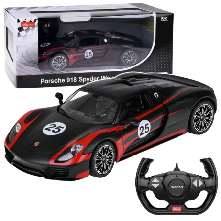 Must Rastar Porsche 918 Spyder kaugjuhitav auto 1:14