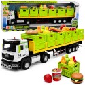 Roheline toiduveoauto 1:40 haagisega