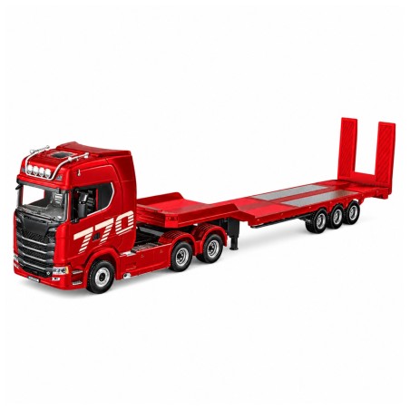 Punane Scania 770S Huina RC-veoauto haagisega, 1:18