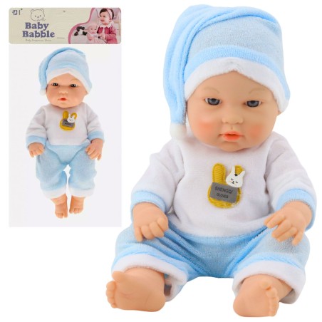 Sinise pidžaama ja mütsiga beebinukk 30 cm | MIU.ee