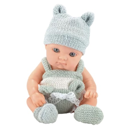 Hall-valge beebinukk tekiga, 18 cm | MIU.ee