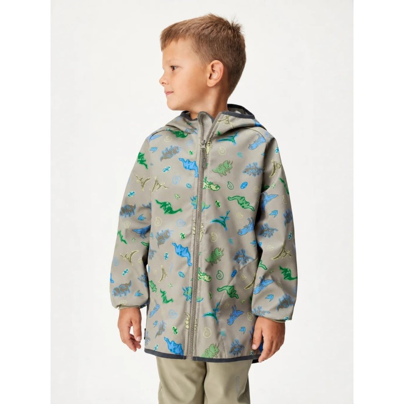 Laste softshell jope fliisvoodriga Basic, khaki-dino