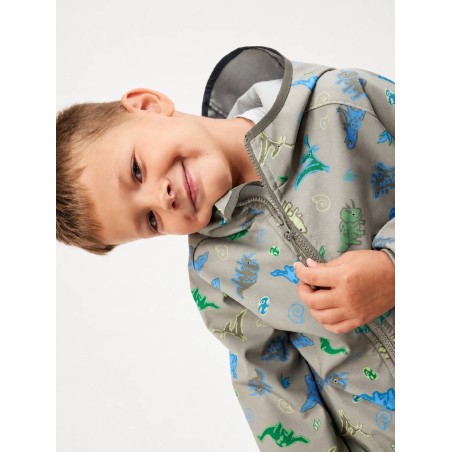Laste softshell jope fliisvoodriga Basic, khaki-dino