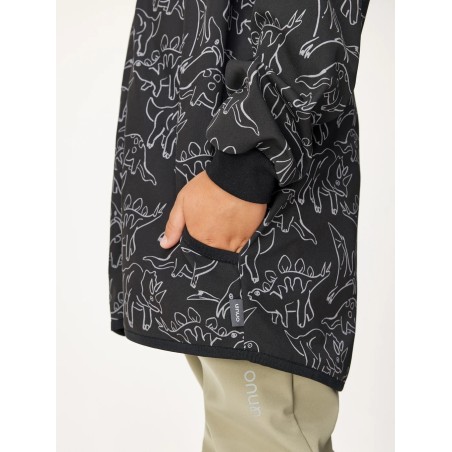 Laste softshell jope fliisvoodriga Basic, must-dino