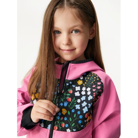 Laste softshell jope fliisvoodriga Basic, roosa-garden