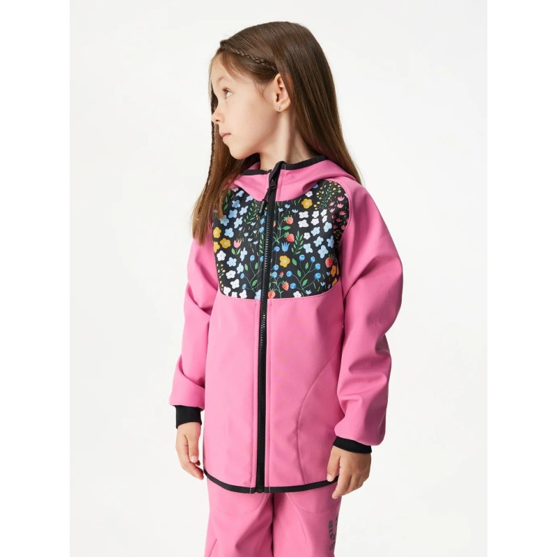 Laste softshell jope fliisvoodriga Basic, roosa-garden