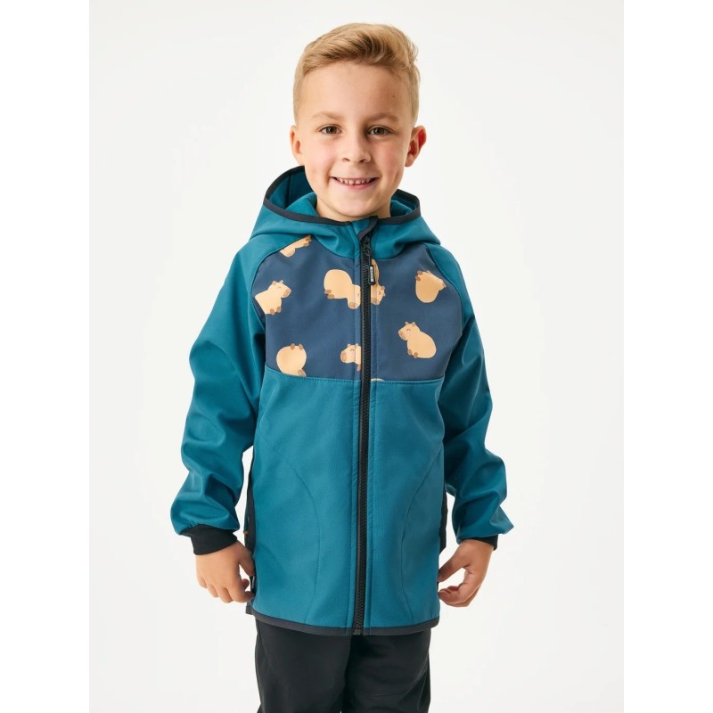 Laste softshell jope fliisvoodriga Basic, cobalt/kapibaara