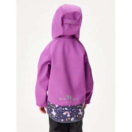 Laste softshell jope fliisvoodriga Basic, lilla/ükssarvikud