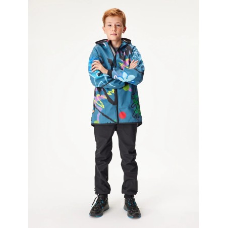 Laste softshell jope fliisvoodriga Basic, cobalt-fantasy