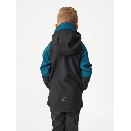 Laste softshell jope fliisvoodriga Street, must/cobalt