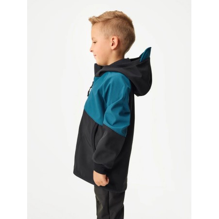 Laste softshell jope fliisvoodriga Street, must/cobalt