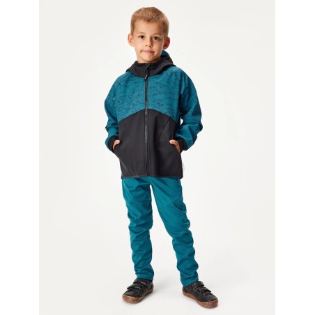 Laste softshell jope fliisvoodriga Street, must/cobalt mäed