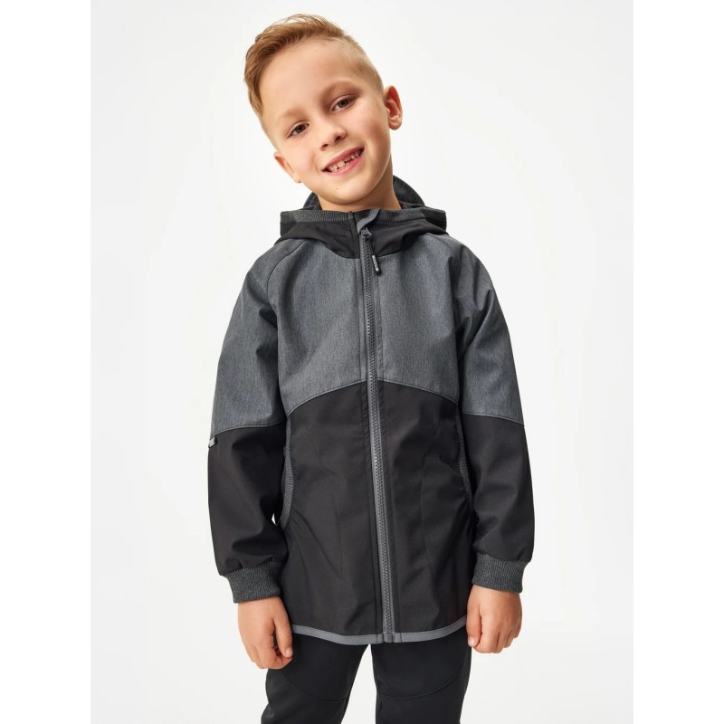 Laste softshell jope fliisvoodriga Street, must/hall