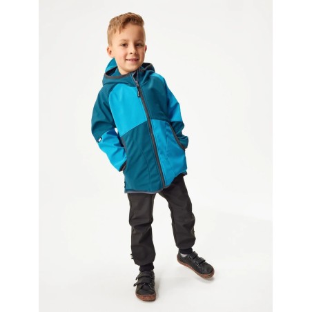 Laste softshell jope fliisvoodriga Street, cobalt-türkiis