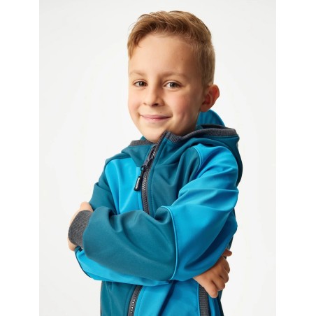 Laste softshell jope fliisvoodriga Street, cobalt-türkiis