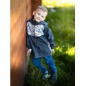 Laste softshell jope ilma voodrita, hall-ehitus
