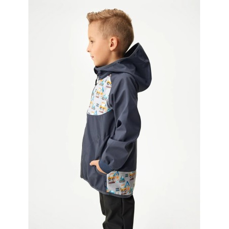 Laste softshell jope ilma voodrita, hall-ehitus