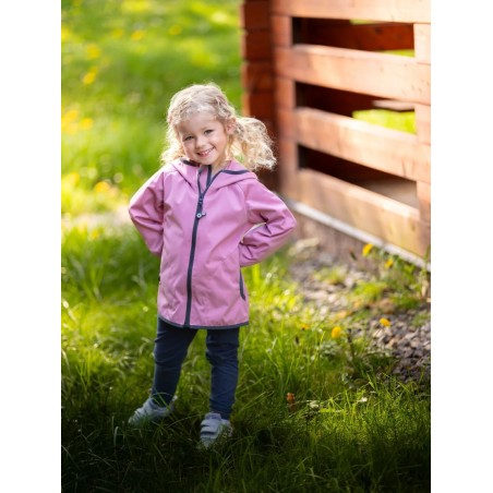Laste softshell jope ilma voodrita, roosa