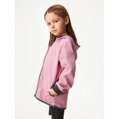 Laste softshell jope ilma voodrita, roosa