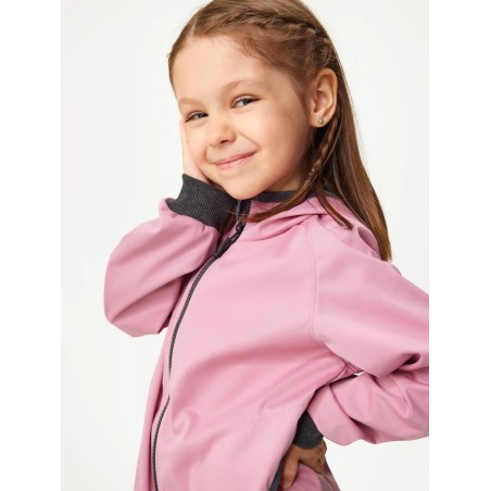 Laste softshell jope ilma voodrita, roosa