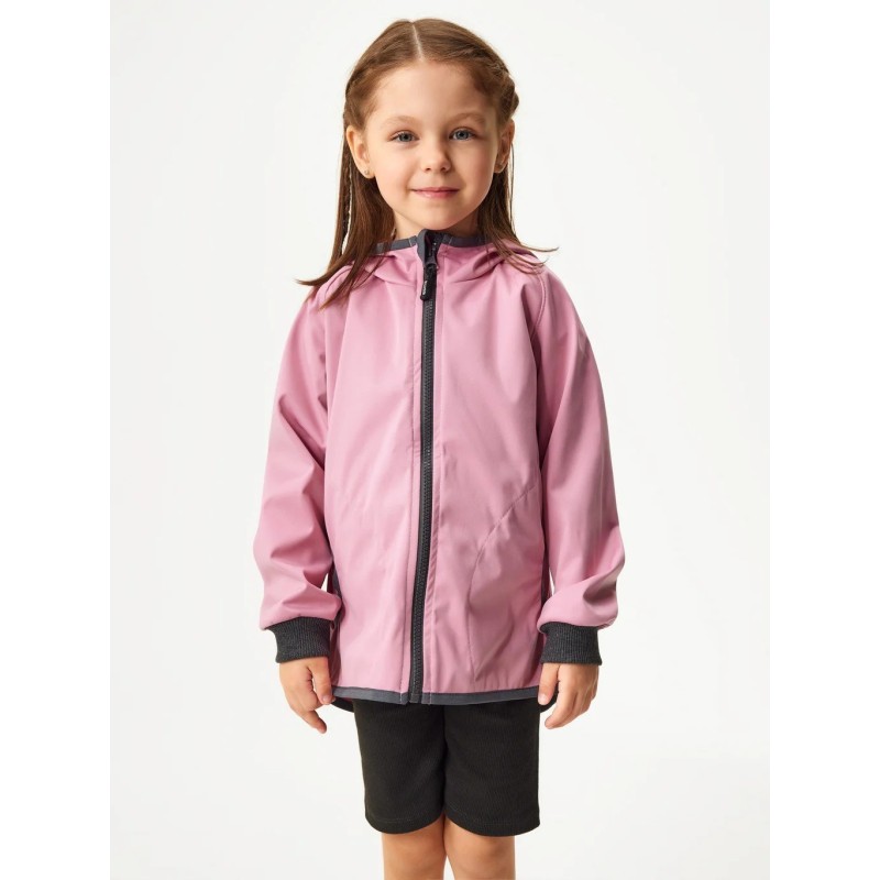 Laste softshell jope ilma voodrita, roosa