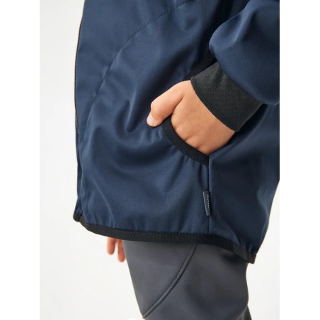 Laste softshell jope ilma voodrita, tumesinine