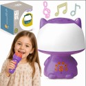 Multifunktsionaalne RGB lamp Bluetooth kõlar karaoke häälmodulaator SD-kaart AUX lilla