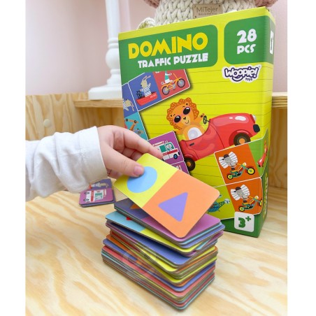 Hariv mäng Transport Animals Montessori doomino pusle