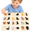 Puidust puslekomplekt Animal Match Shadow Puzzle