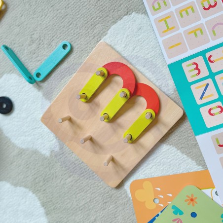 Puidust pusleplokid, tihvtid, loomamustrid FSC sertifikaadiga taasloomiseks