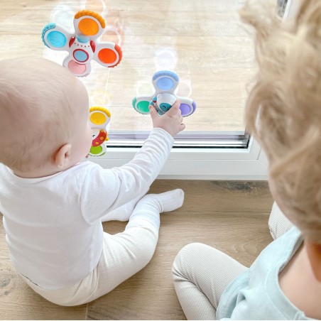 BABY Spinner Sensory Toy Rocket Alien Ufo 3 tk.