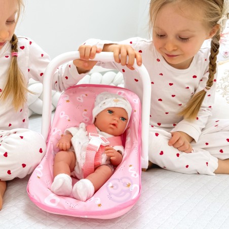 ROYAL beebinukukomplekt 30,5 cm + roosa kandja