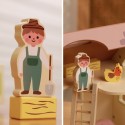 CLASSIC WORLD Puidust talumaja Vintage figuurikomplekt 17 tk.