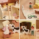 CLASSIC WORLD Puidust talumaja Vintage figuurikomplekt 17 tk.