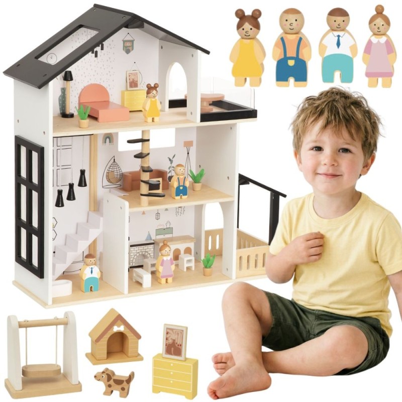 TOOKY TOY Puidust nukumaja, 25 osa