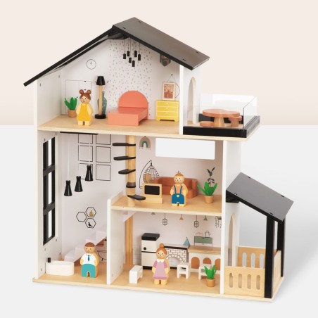 TOOKY TOY Puidust nukumaja, 25 osa