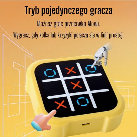 Elektrooniline Tic-Tac-Toe loogiline õppemäng 4 mängurežiimiga