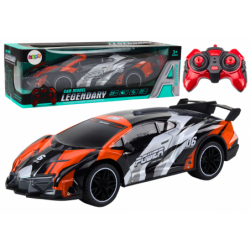 Kaugjuhitav sportauto RC 1:10 oranž kiirus –...