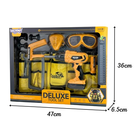 Little Handyman Tool Set Kaitseprillid Kruvikeeraja Tööriistarihm 16 tk.