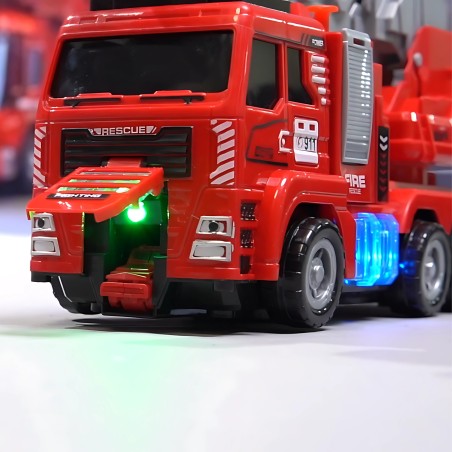 Interaktiivne tuletõrjeauto koos liikuva redeliga