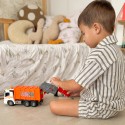 Interaktiivse prügiauto mudeli 1:16 skaala heli- ja valgusefektidega