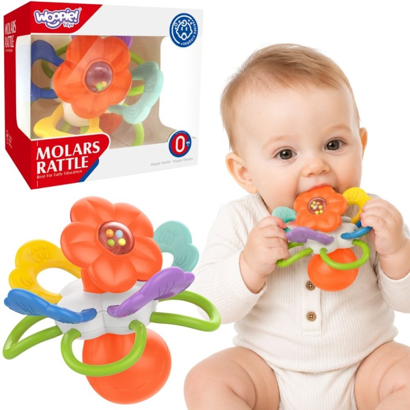 BABY Rattle Sensory Teether Flower 0m+