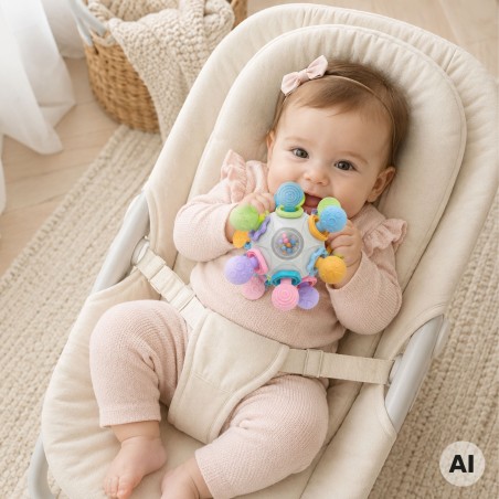 BABY sensoorne mänguasi hambakuul 3in1 pall 6m+