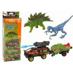 Dinosauruste komplekti auto raketi oranž...