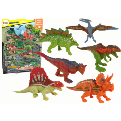 Dinosauruste kujukeste komplekt 6 tk Värviline
