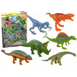 Dinosauruste kujukeste komplekt 6 tk Värviline